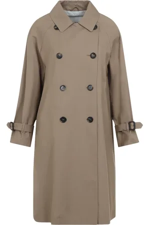 Max Mara Femme, Manteaux, Brun, Taille: 38 FR Manteau Marron Élève Style Garde-robe