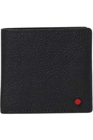 Kiton Homme, Accessoires, Noir, Taille: ONE Size Portefeuille en Cuir Noir Élégant et Fonctionnel