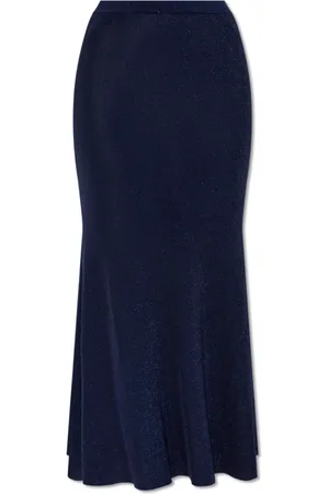 Self-Portrait Femme, Jupes, Bleu, Taille: 40 FR Jupe avec fil lurex