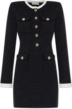 Self-Portrait Femme, Robes, Noir, Taille: 40 FR Robe avec poches