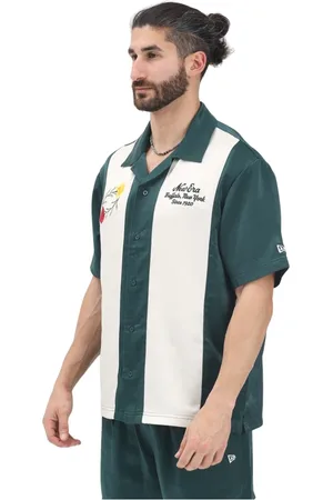New Era Homme, Chemises, Multicolore, Taille: S Chemise à rayures à manches courtes