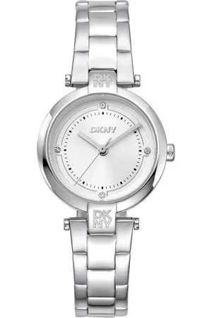 DKNY Femme, Accessoires, Gris, Taille: ONE Size Élégante Montre Analogique à Quartz avec Bracelet Deployante