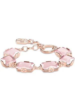 Thomas Sabo Femme, Accessoires, Rose, Taille: ONE Size Bracelet avec de gros pierres roses A1911-417-9-L19V