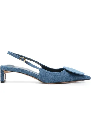 Jacquemus Femme, Chaussures, Bleu, Taille: 38 EU Talons en Denim Bleu pour Femmes