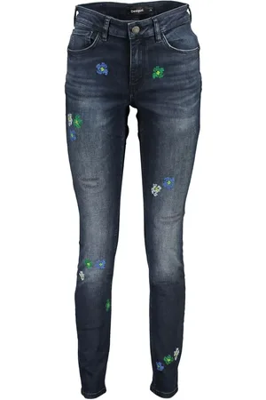 Desigual Femme, Jeans, Bleu, Taille: 44 FR Jean et Pantalon en Coton Bleu