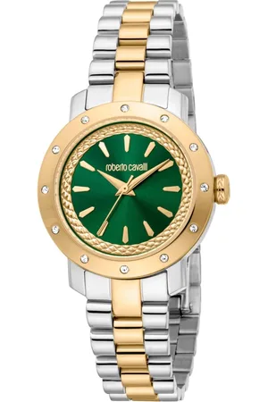 Roberto Cavalli Femme, Accessoires, Gris, Taille: ONE Size Chronographe Femme Montre Acier