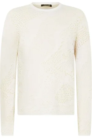 Roberto Cavalli Homme, Pulls, , Taille: S Haut en Coton à Motif Python