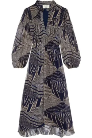 Bash Femme, Robes, Bleu, Taille: 42 FR Robe Longue Élégante Bleue