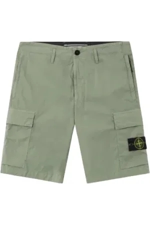 Stone Island Homme, Shorts, Vert, Taille: W32 Sage Cargo Bermuda Shorts