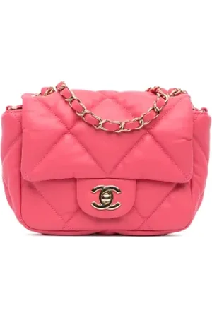 CHANEL Femme, Pre-owned, Rose, Taille: ONE Size Pre-owned Cuir sacs-bandouliere