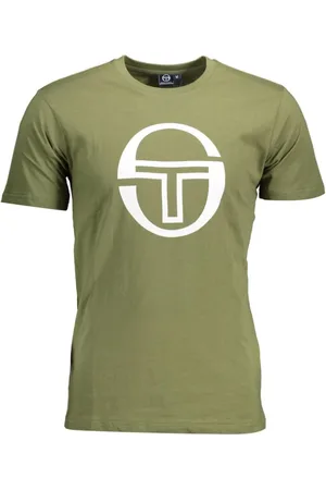 Sergio Tacchini Homme, Tops, Vert, Taille: L T-shirt en Coton Vert