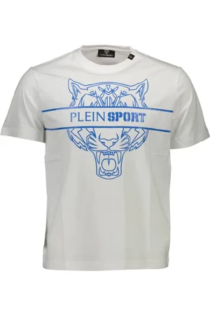 Philipp Plein Homme, Tops, Blanc, Taille: XL T-shirt en Coton Blanc à Col Rond