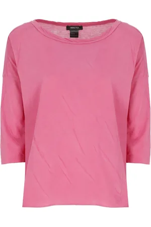 AVANT TOI Femme, Tops, Rose, Taille: 42 FR T-shirt en Coton Fuchsia avec Col Rond