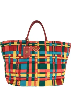 Prada Femme, Pre-owned, Multicolore, Taille: ONE Size Pre-owned Toile cabas