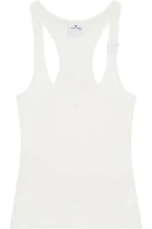 Courrèges Femme, Tops, Blanc, Taille: 40 FR Débardeur Blanc Boucle