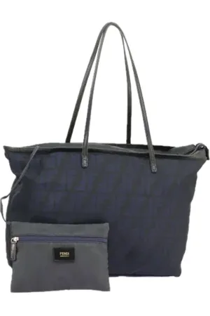 Fendi Femme, Pre-owned, Bleu, Taille: ONE Size Pre-owned Toile cabas