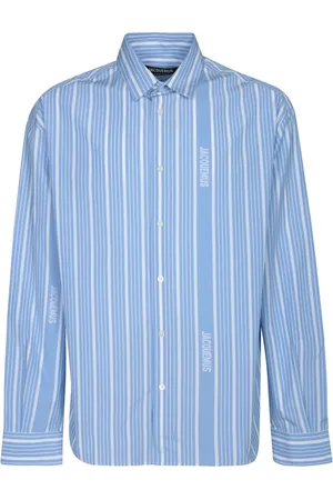 Jacquemus Homme, Chemises, Bleu, Taille: S Chemise Rayée Bleue pour Homme