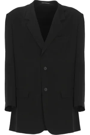 YOHJI YAMAMOTO Homme, Vestes, Noir, Taille: S Veste noire classique à revers pour homme