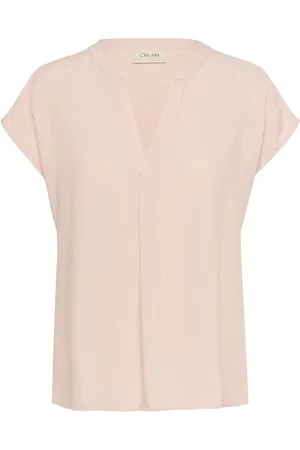 Cream Femme, Blouses et Chemises, Rose, Taille: 38 FR Chemisier à manches courtes en rose sépia