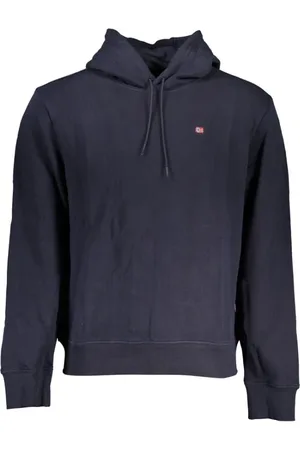 Napapijri Homme, Sweatshirts et sweats à capuche, Bleu, Taille: S Sweat à capuche en coton bleu pour homme
