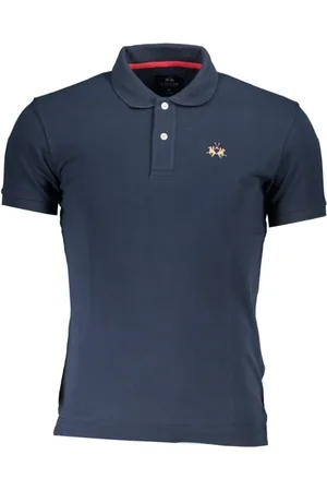 La Martina Homme, Tops, Bleu, Taille: L Polo élégant slim fit avec détails contrastants