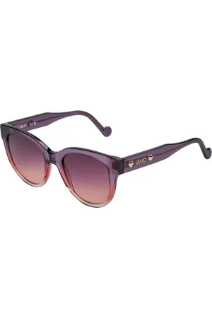 Liu Jo Femme, Accessoires, Violet, Taille: ONE Size Lunettes de soleil rondes en acétate avec des verres de haute qualité