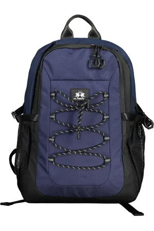 La Martina Homme, Sacs, Bleu, Taille: ONE Size Sac à Dos Bleu avec Compartiment pour Ordinateur Portable