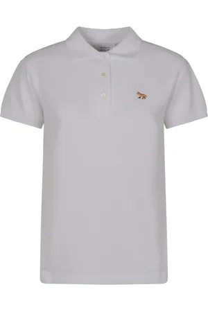 Maison Kitsuné Femme, Tops, Blanc, Taille: 36 FR Polo Blanc Baby Fox Patch