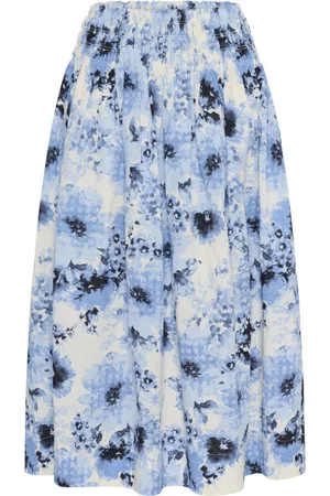 Part Two Femme, Jupes, Bleu, Taille: 36 FR Jupe Florale Colorée Style Marina