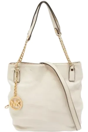 Michael Kors Femme, Pre-owned, Blanc, Taille: ONE Size Pre-owned Cuir sacs-ports-paule