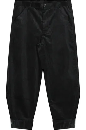 Comme des Garçons Homme, Pantalons, Noir, Taille: S Pantalon en velours côtelé noir avec fermeture bouton