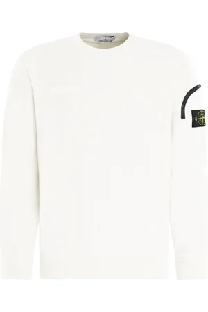 Stone Island Homme, Sweatshirts et sweats à capuche, Blanc, Taille: XL Pull à Poches Ivoire