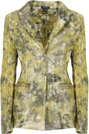 AVANT TOI Femme, Vestes, Jaune, Taille: 38 FR Blazer en Lin Camouflage Doré Femme