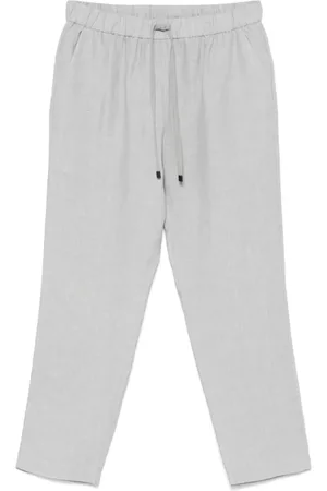 LE TRICOT PERUGIA Femme, Pantalons, Gris, Taille: 40 FR Pantalon en Coton Gris Clair avec Cordon