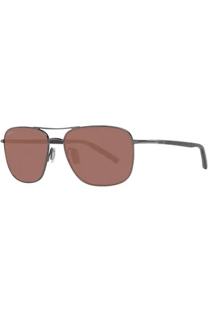 Serengeti Homme, Accessoires, Gris, Taille: ONE Size Lunettes de soleil aviateur Gunmetal polarisées marron