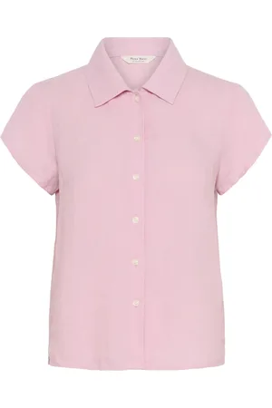 Part Two Femme, Blouses et Chemises, Rose, Taille: 50 FR Chemisier à Manches Courtes Nectar Rose