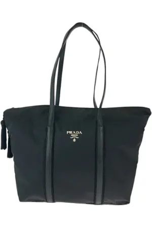 Prada Femme, Pre-owned, Noir, Taille: ONE Size Pre-owned Toile sacs-prada