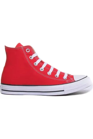 Converse Homme, Chaussures, Rouge, Taille: 44 1/2 EU Baskets Hi Top Unisex en Toile Rouge