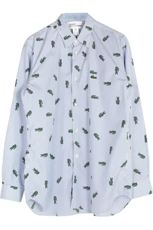 Comme des Garçons Homme, Chemises, Multicolore, Taille: L Chemise Logo Coton Blanc Manches Longues