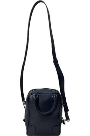 Loewe Femme, Pre-owned, Bleu, Taille: ONE Size Pre-owned Cuir sacs-ports-paule