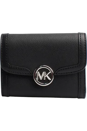 Michael Kors Femme, Accessoires, Noir, Taille: ONE Size Portefeuille Leida - Élégant Porte-cartes