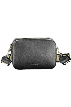 Coccinelle Femme, Sacs, Noir, Taille: ONE Size Sac à main en cuir noir avec bandoulière réglable