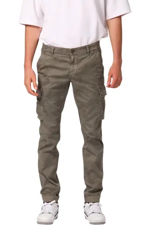 Masons Homme, Pantalons, Vert, Taille: L Pantalon Cargo Camouflage Coupe Extra-Slim