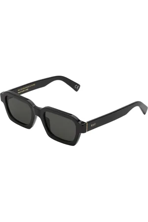 Retrosuperfuture Unisex, Accessoires, Noir, Taille: ONE Size Lunettes de soleil noires géométriques au style rétro