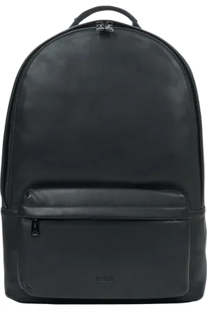 Estro Homme, Sacs, Noir, Taille: ONE Size Sac à dos noir spacieux pour hommes en cuir véritable