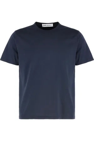 OUR LEGACY Homme, Tops, Bleu, Taille: XL T-shirt en coton à col rond