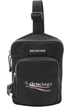Balenciaga Homme, Sacs, Noir, Taille: ONE Size Pre-owned Toile sacs-balenciaga
