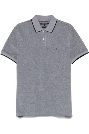 Tommy Hilfiger Homme, Tops, Bleu, Taille: L Polo Bleu avec Écusson