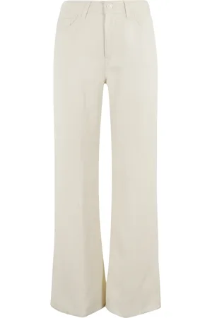 Dondup Femme, Pantalons, Blanc, Taille: W24 Pantalon taille haute et large en avoine