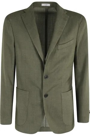 Boglioli Homme, Vestes, Vert, Taille: XL Blazer en Laine Piquet Vert